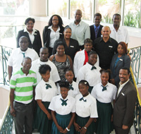 Students from Central Andros High School's hospitality program